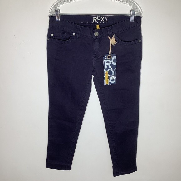 Roxy‎ Womens Gold Coast Slim Fit Denim Jeans Blue Size 11 NWT - Picture 2 of 7